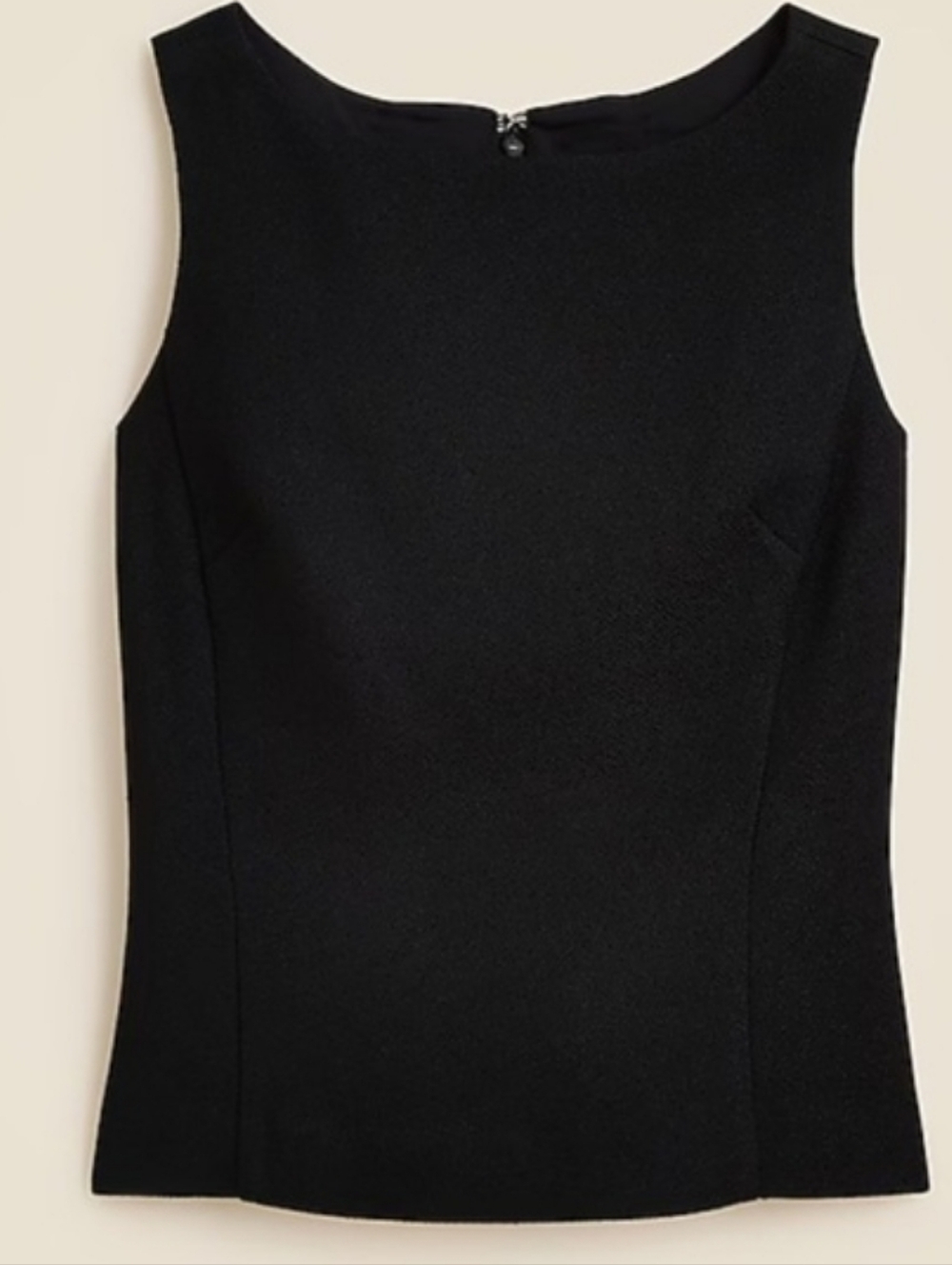 J Crew Seamed shell top in bouclé CN479 Size 6 NWT Black